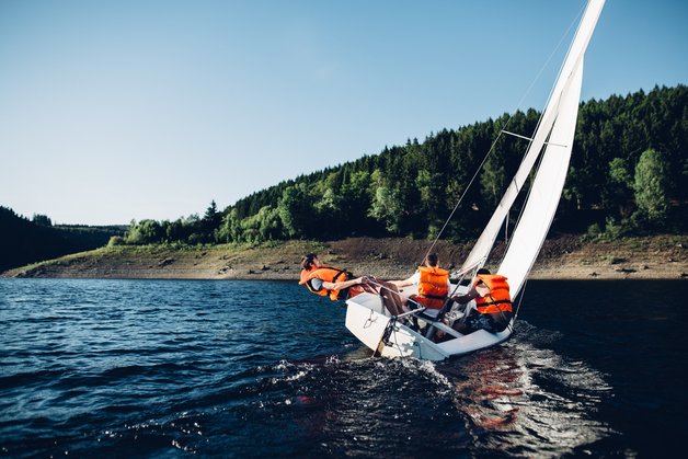 Segler der TU Clausthal auf der Okertalsperre